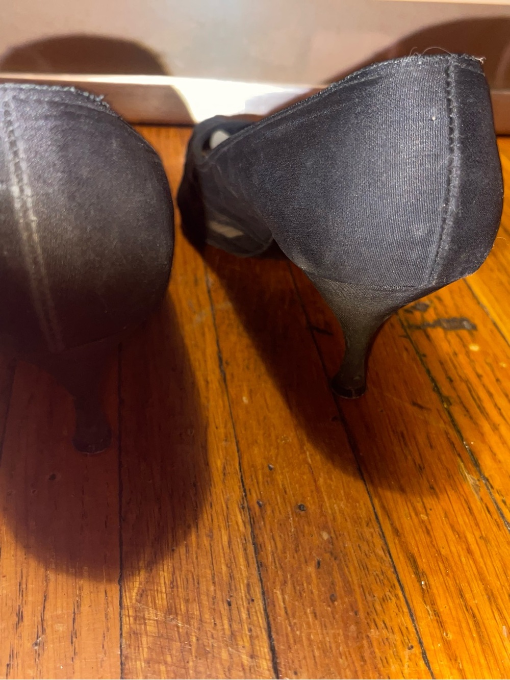 Vintage Black Lace Pointed Toe Heels Size 7.5M - Picture 5 of 6